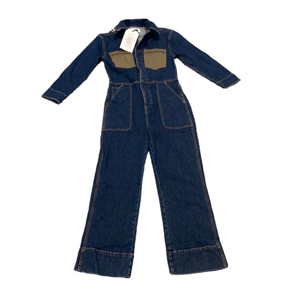 Current/Elliott Women’s The Mauzy Denim Jumpsuit - Picture 1 of 15